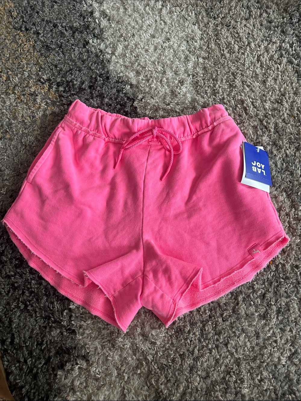 JoyLab Bright Pink Scalloped Knit Athletic Shorts